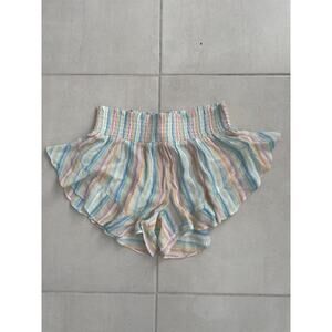 Revolve Lovers + Friends Shorts Multicolor Striped Metallic Catalina